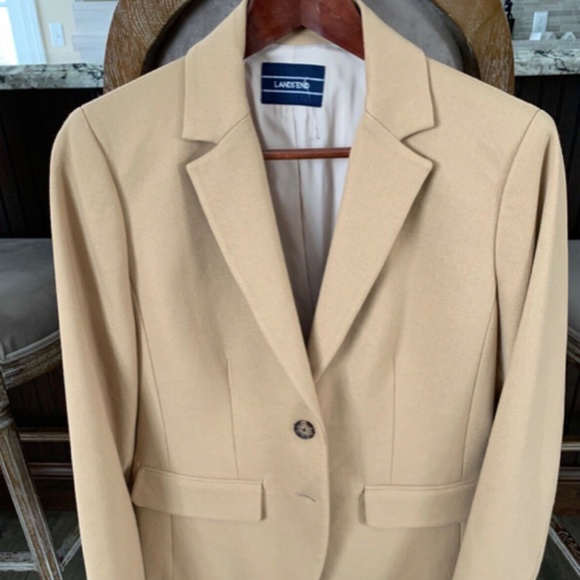 Lands' End Jackets & Blazers - Lands End Wool Blazer 2 Button Jacket 6R Camel Color
